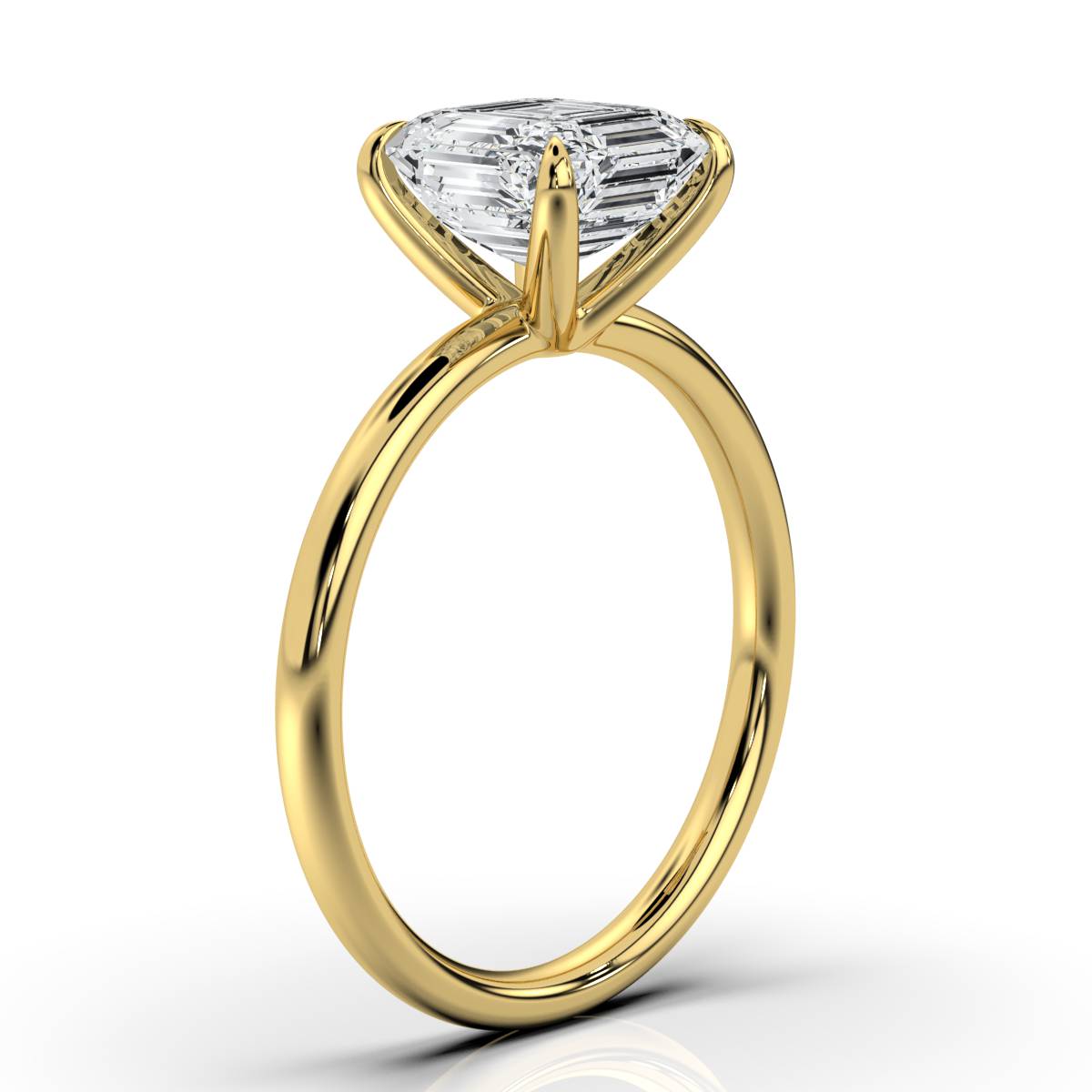 Classic Asscher Cut Solitaire Ring