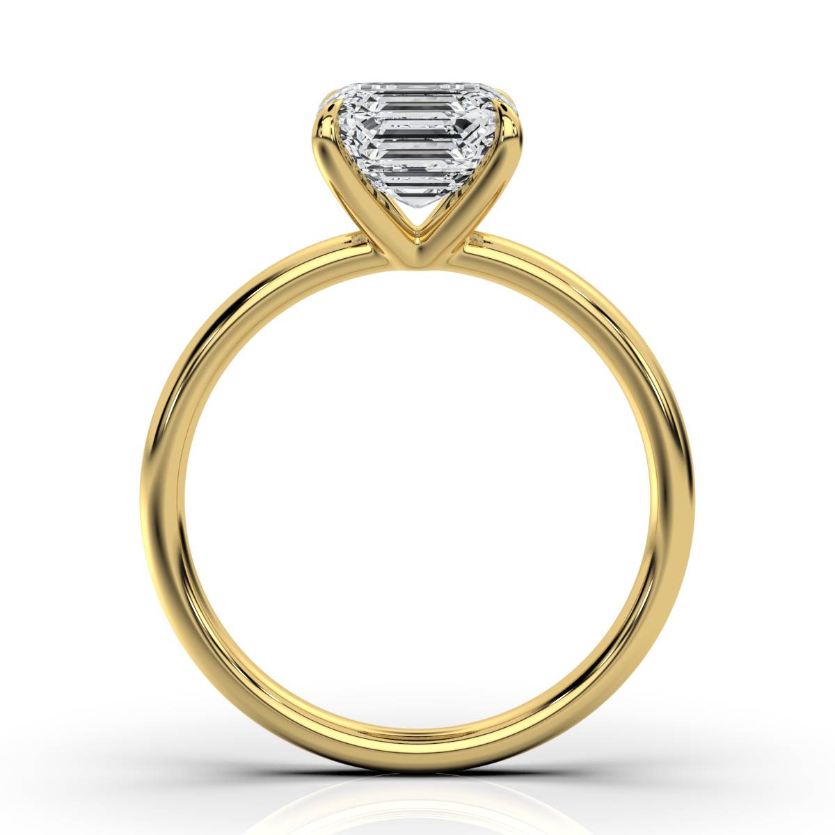 Classic Asscher Cut Solitaire Ring