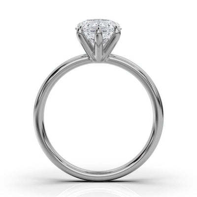 Classic Pear Solitaire Ring