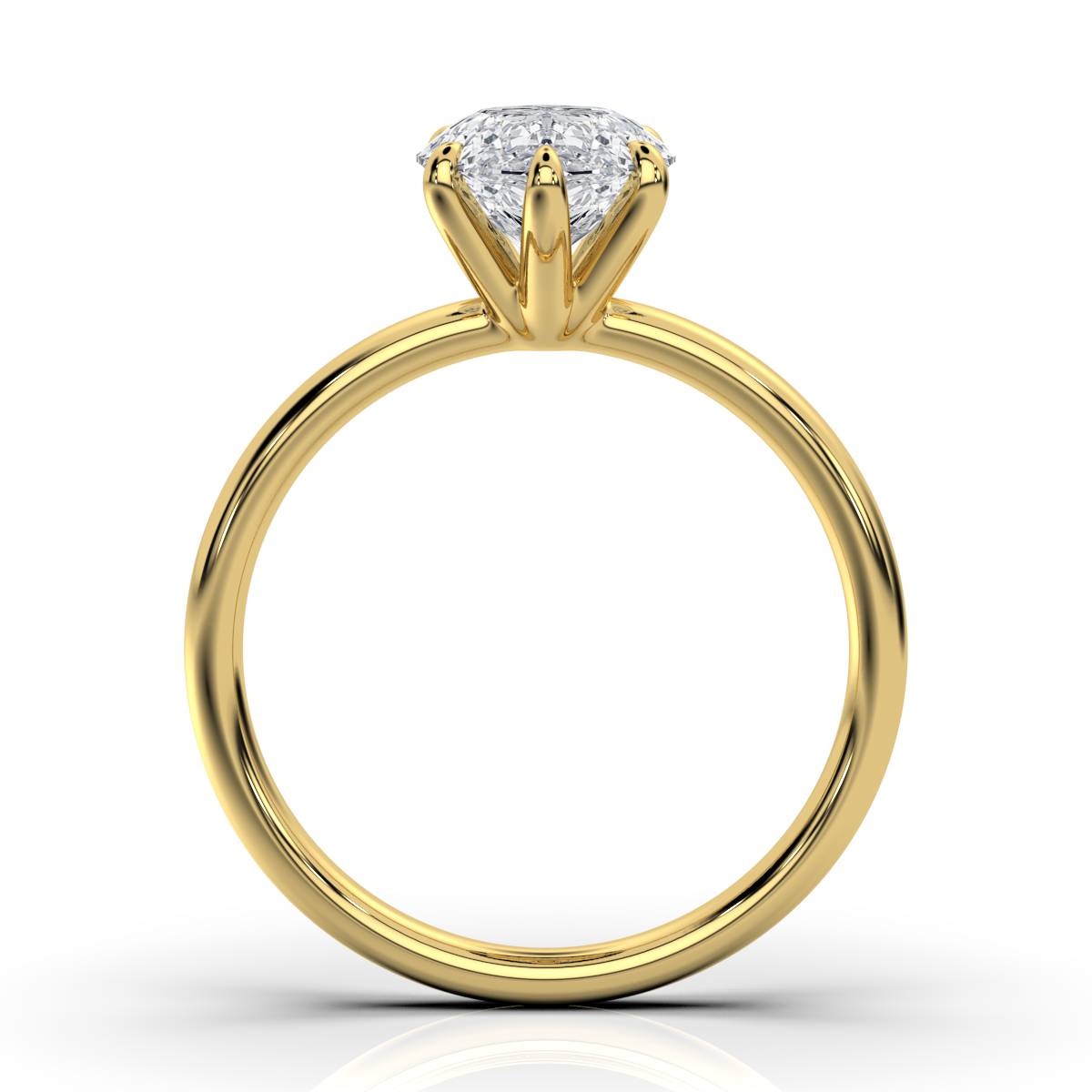 Classic Pear Solitaire Ring