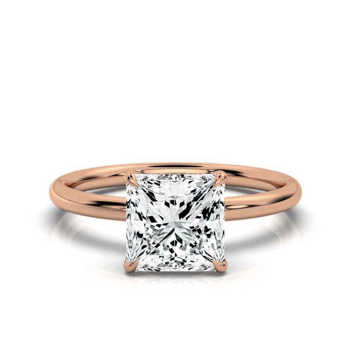 Classic Princess Solitaire Ring