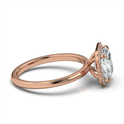 Asscher Halo Classic Solitaire Ring