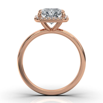 Radiant Halo Classic Solitaire Ring