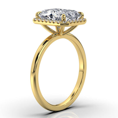 Radiant Halo Classic Solitaire Ring