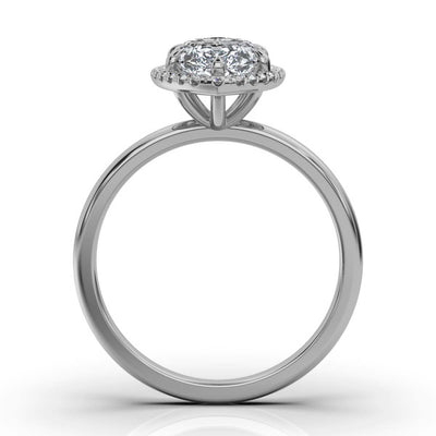 Marquise Halo Classic Solitaire Ring