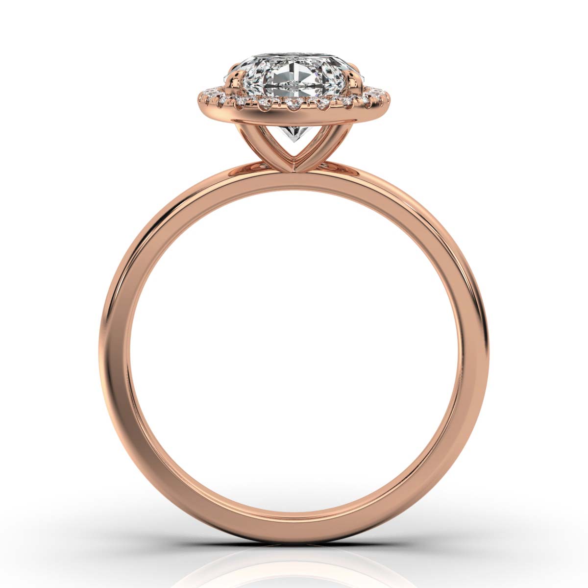 Oval Halo Classic Solitaire Ring