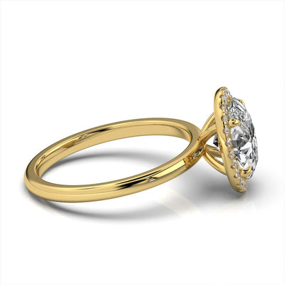 Oval Halo Classic Solitaire Ring