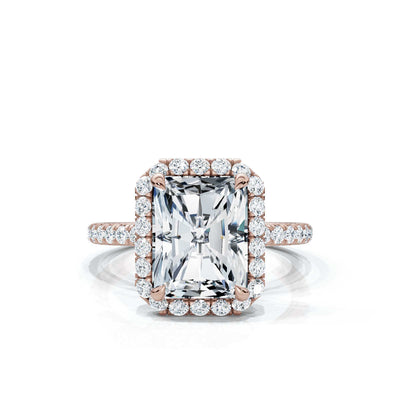 Radiant Halo Pave Ring