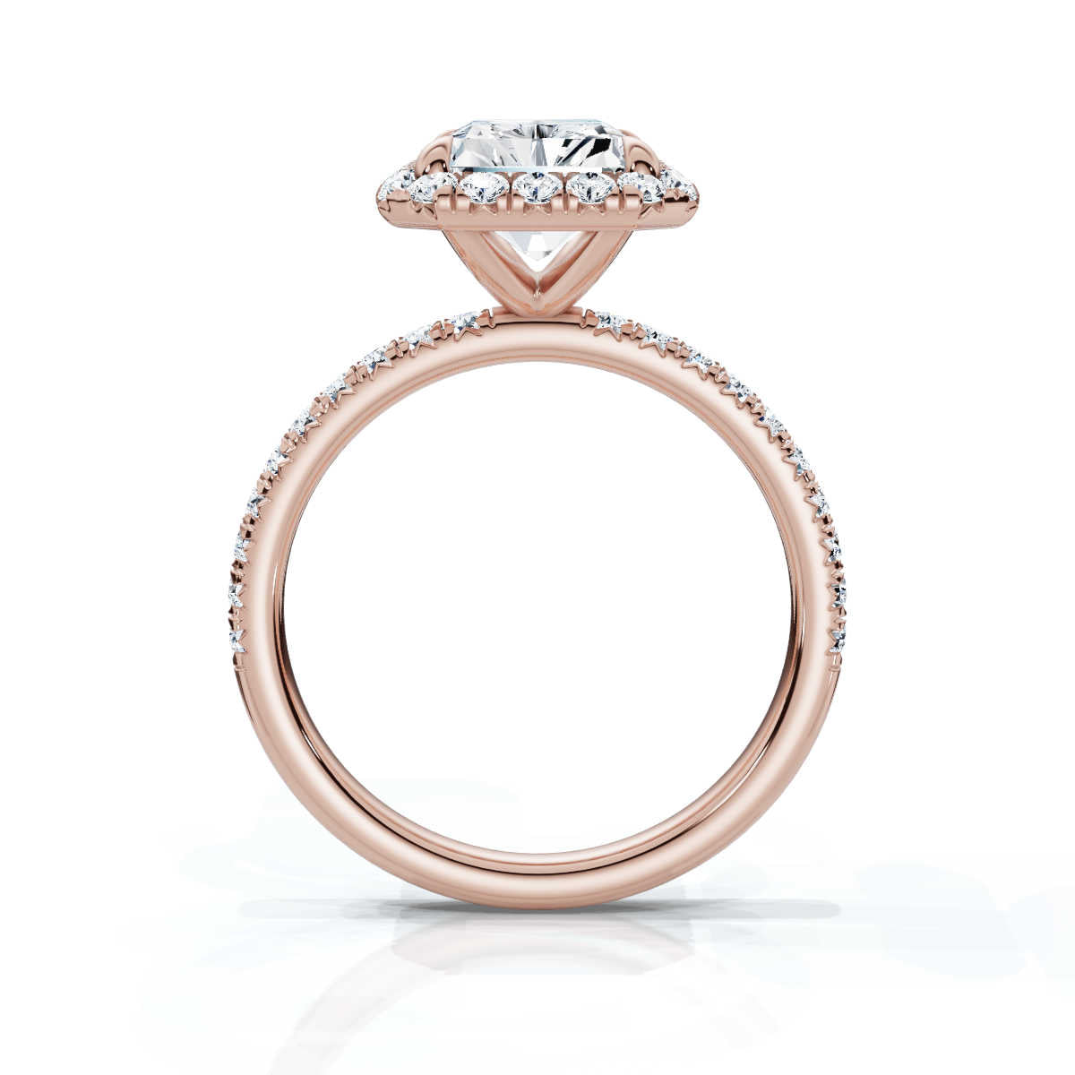 Radiant Halo Pave Ring