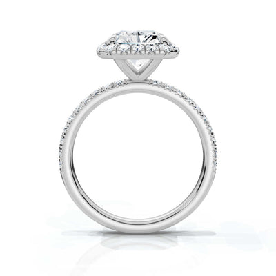 Radiant Halo Pave Ring