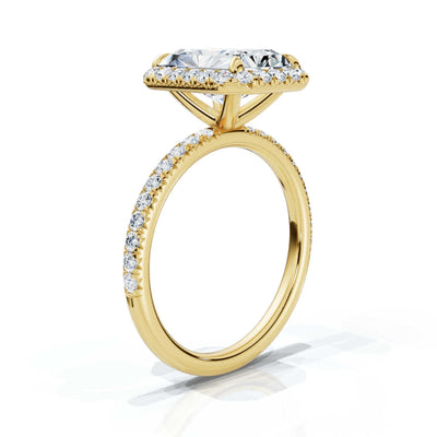 Radiant Halo Pave Ring