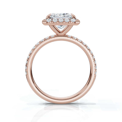 Princess Halo Pave Ring