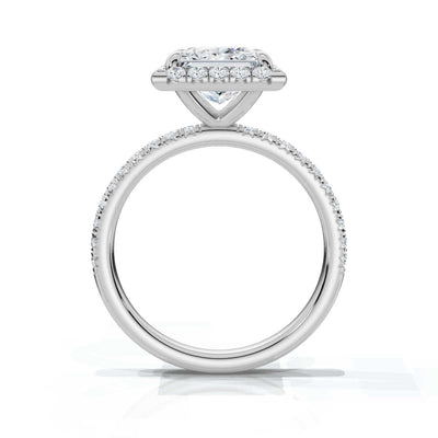 Princess Halo Pave Ring