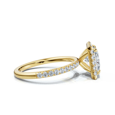 Princess Halo Pave Ring