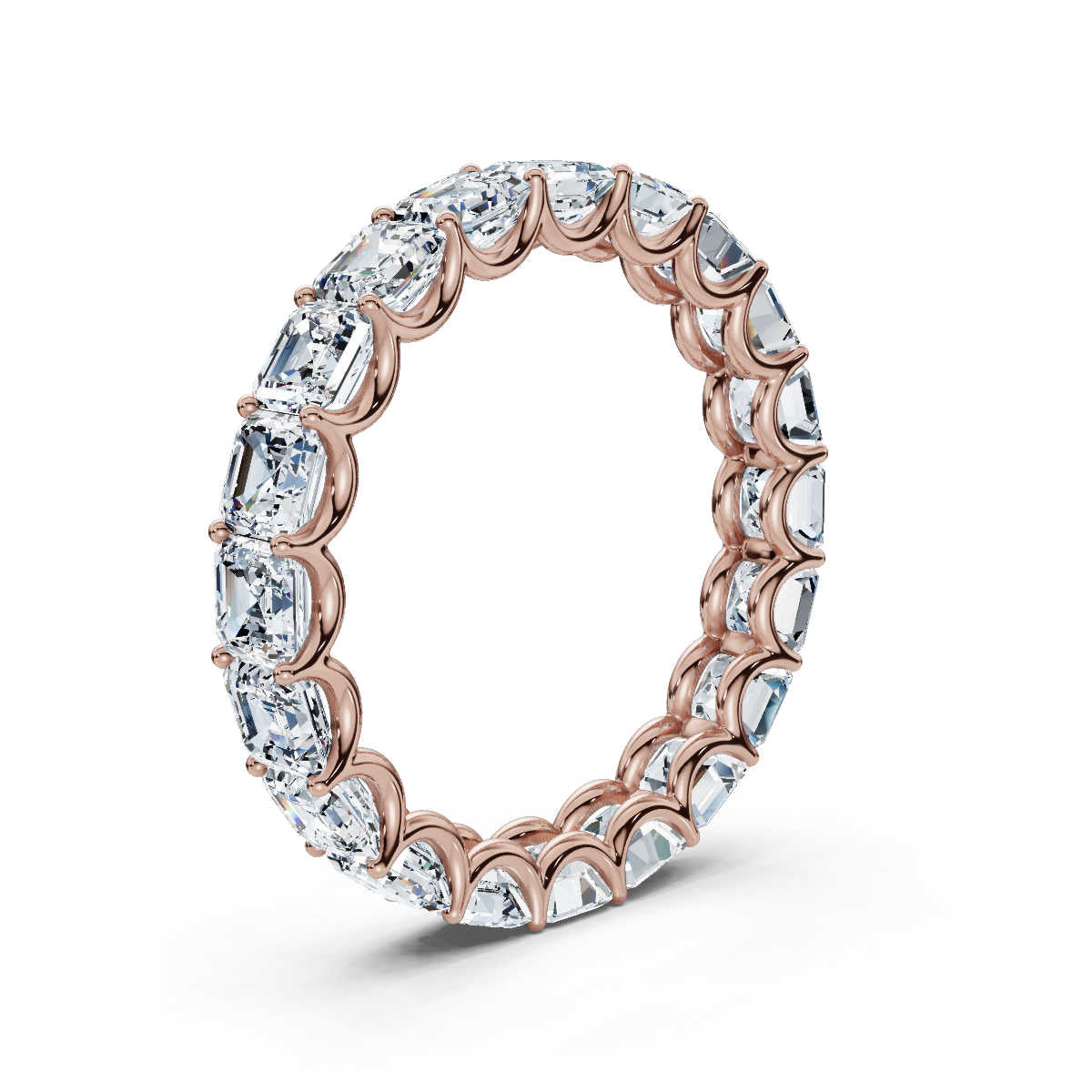 Asscher Lab Grown Diamond Eternity Band