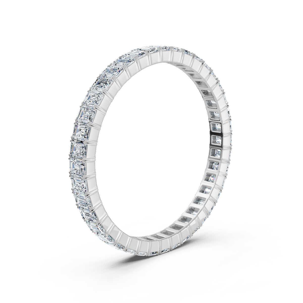 Emerald Lab Grown Diamond Eternity Band