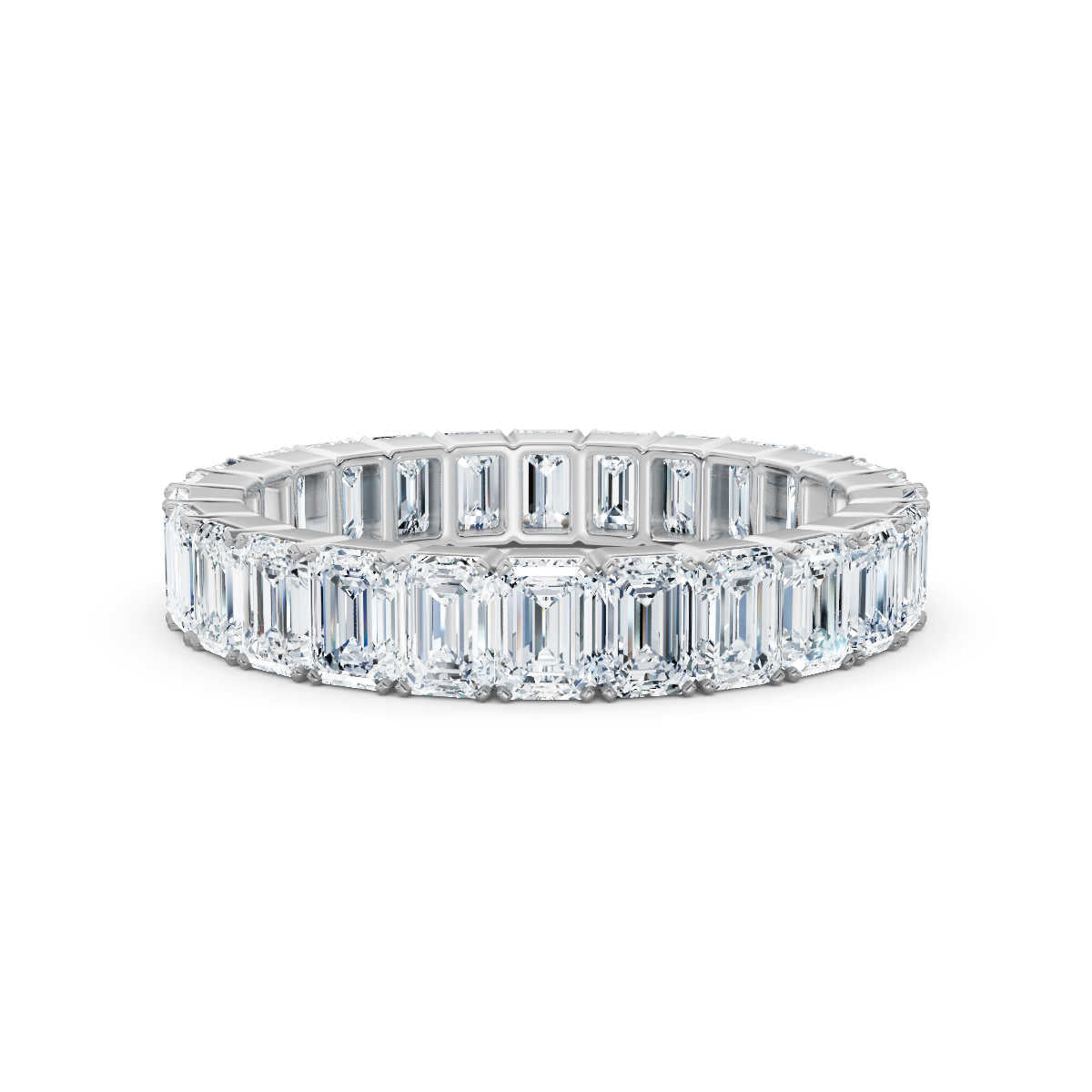 Emerald Lab Grown Diamond Eternity Band