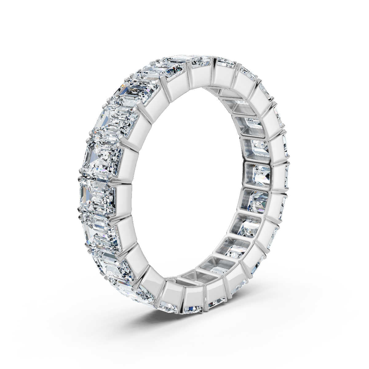 Emerald Lab Grown Diamond Eternity Band