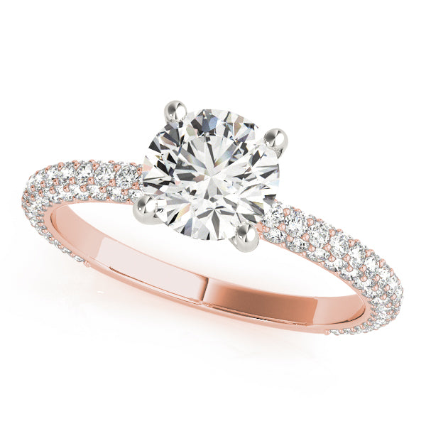 Round Multi Row Solitaire Ring