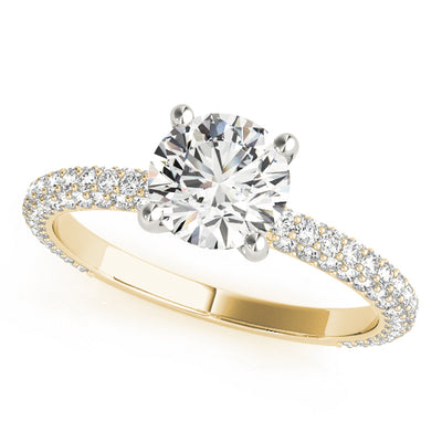 Round Multi Row Solitaire Ring