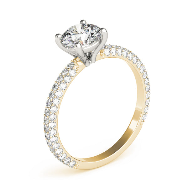 Round Multi Row Solitaire Ring