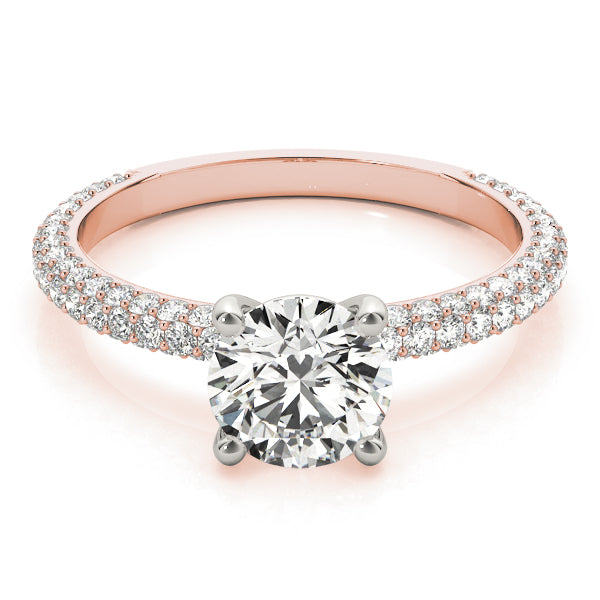 Round Multi Row Solitaire Ring