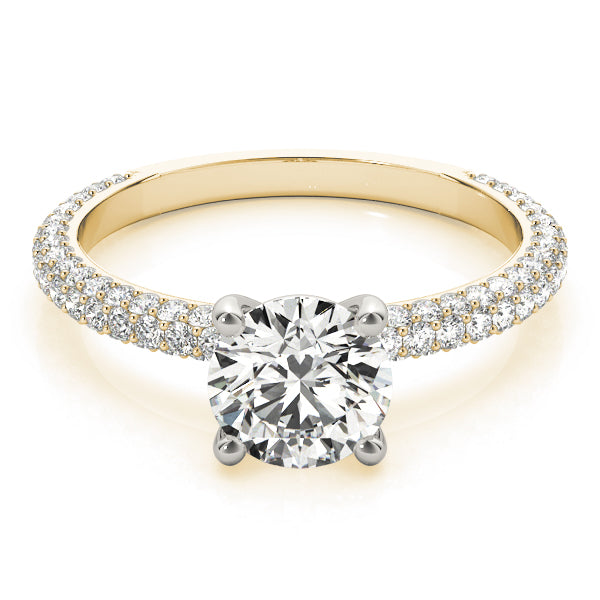 Round Multi Row Solitaire Ring