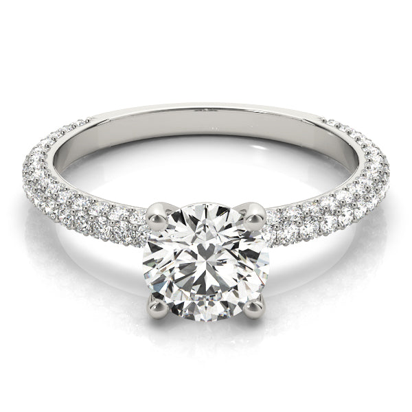 Round Multi Row Solitaire Ring