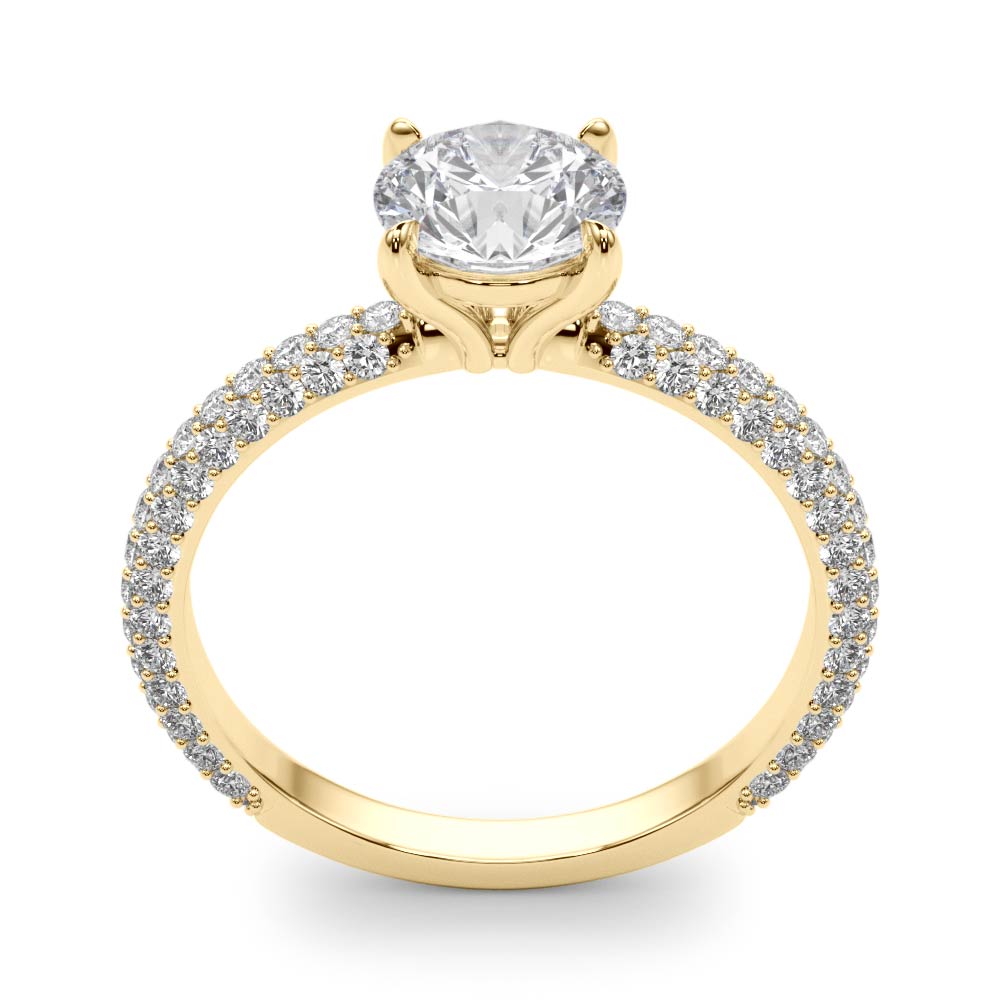 Round Multi Row Solitaire Ring