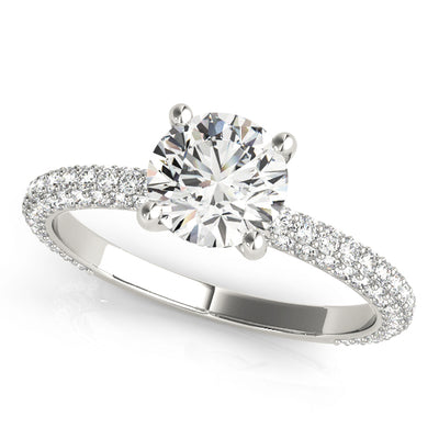 Round Multi Row Solitaire Ring