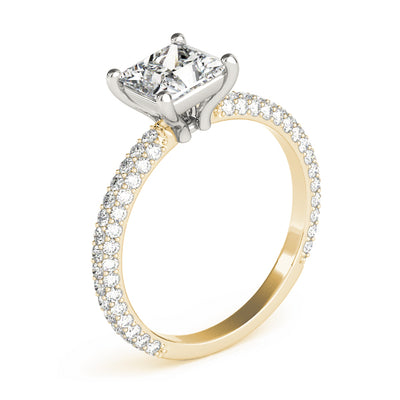 Princess Multi Row Solitaire Ring