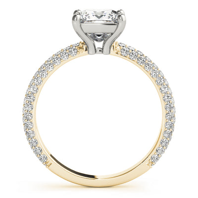 Princess Multi Row Solitaire Ring