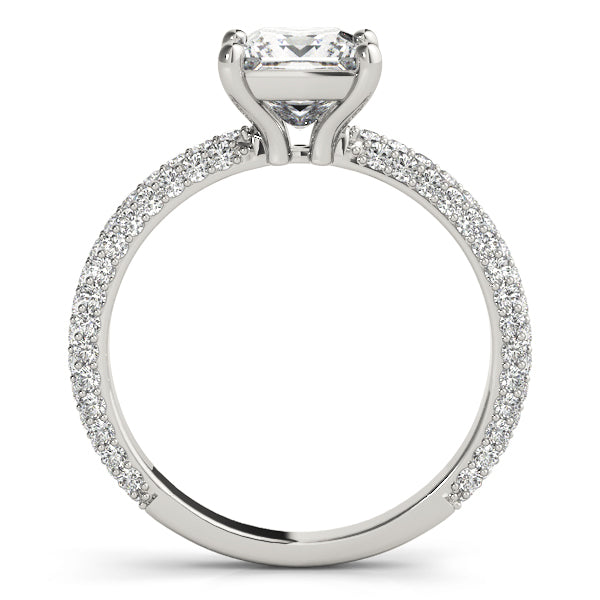 Princess Multi Row Solitaire Ring