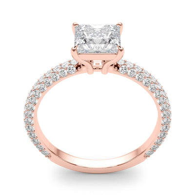 Princess Multi Row Solitaire Ring