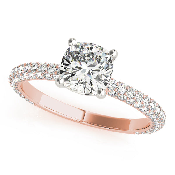 Cushion Multi Row Solitaire Ring