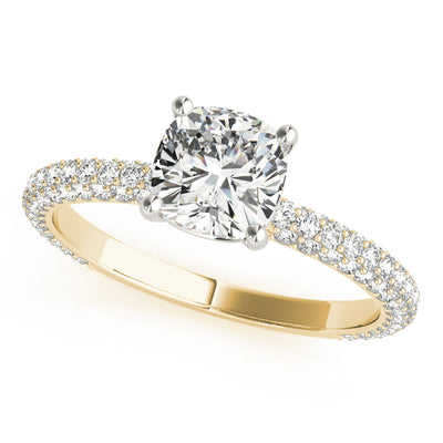 Cushion Multi Row Solitaire Ring