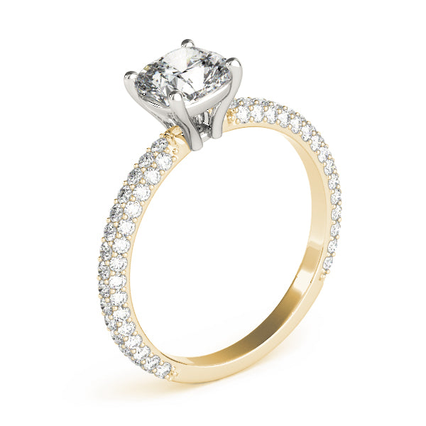 Cushion Multi Row Solitaire Ring