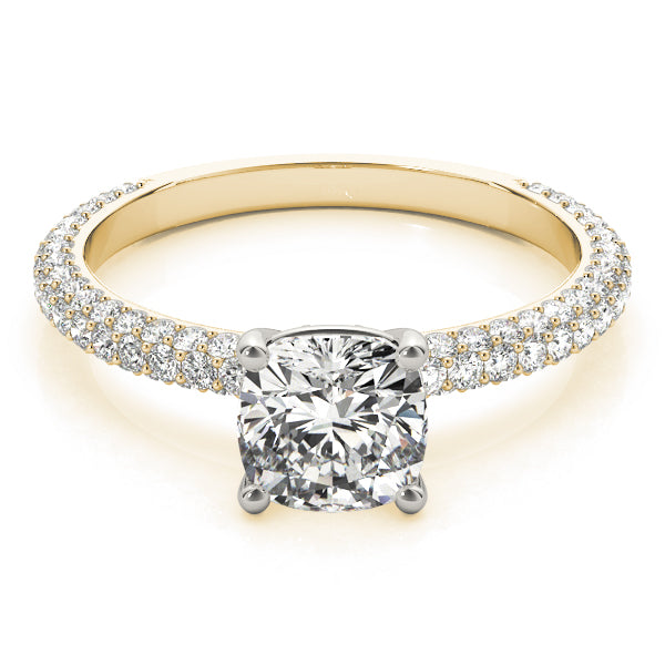 Cushion Multi Row Solitaire Ring