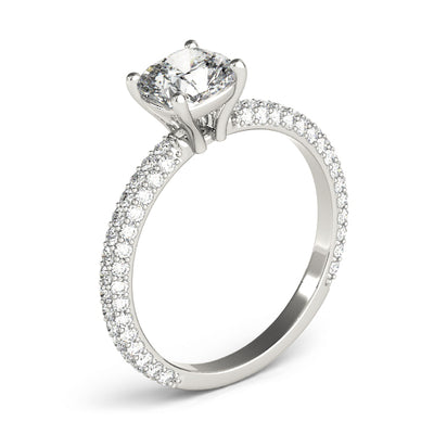 Cushion Multi Row Solitaire Ring