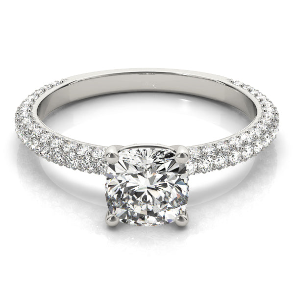 Cushion Multi Row Solitaire Ring