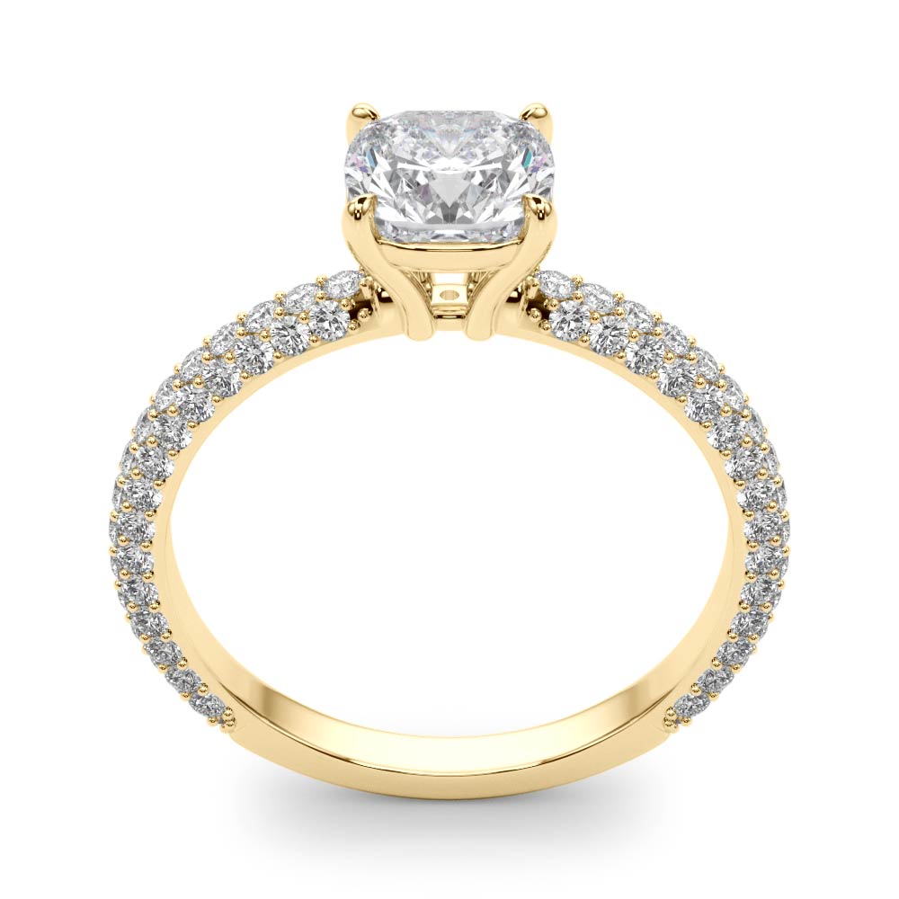 Cushion Multi Row Solitaire Ring