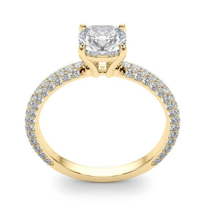 Cushion Multi Row Solitaire Ring