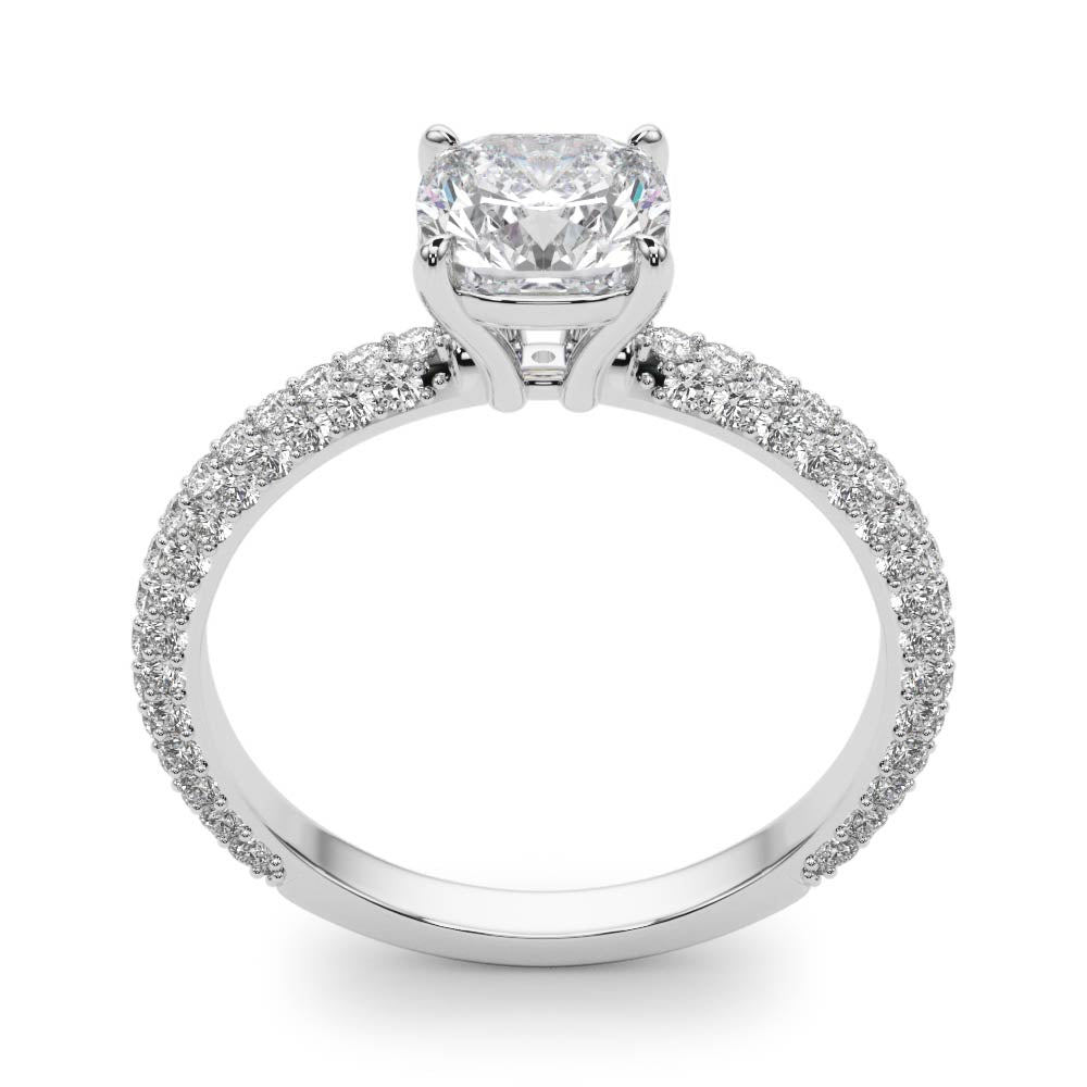 Cushion Multi Row Solitaire Ring