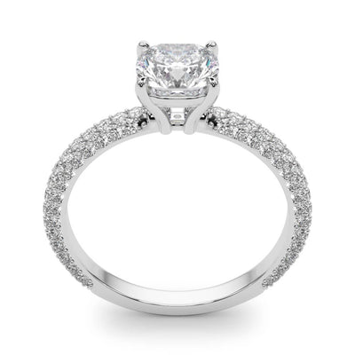 Cushion Multi Row Solitaire Ring