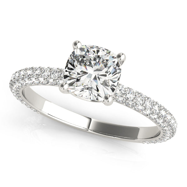 Cushion Multi Row Solitaire Ring