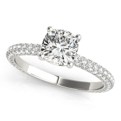 Cushion Multi Row Solitaire Ring