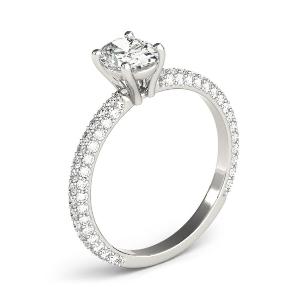 Oval Multi Row Solitaire Ring