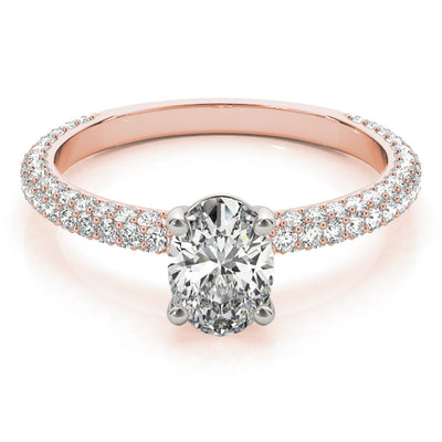 Oval Multi Row Solitaire Ring