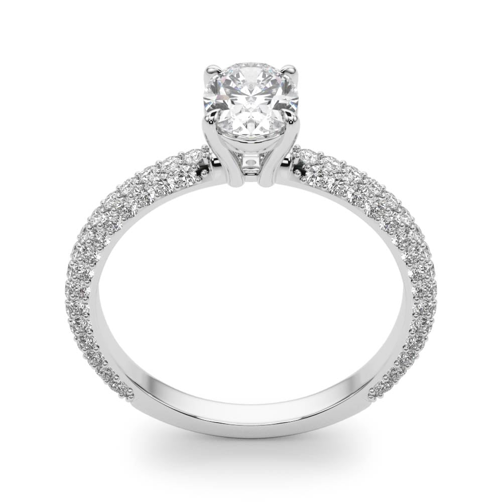 Oval Multi Row Solitaire Ring