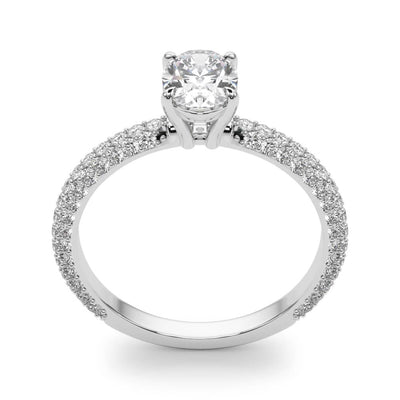 Oval Multi Row Solitaire Ring